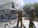 В Красноармейске при въезде в город загорелся автобус "Властелин"
