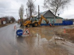 На пересечении улиц Кондакова и Почтовая г. Красноармейска проведены работы по устранению порыва на водопроводе