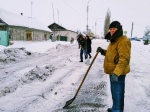 В Красноармейске продолжаются снегоуборочные работы